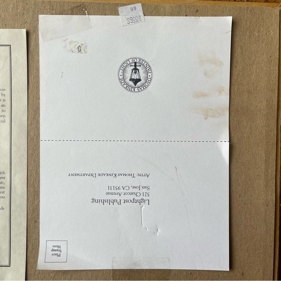 Thomas Kinkade Sweetheart Cottages Matted and Framed Accent Print with COA - Picture 10 of 13